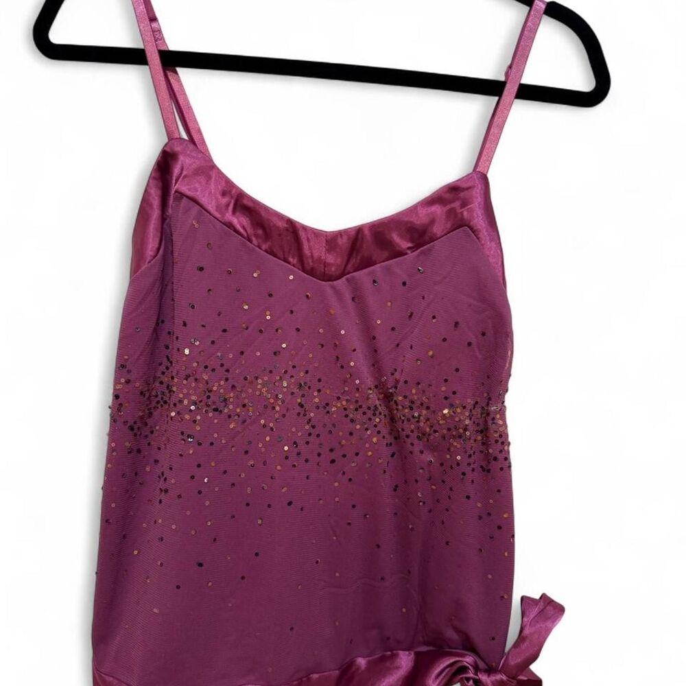 Torrid Women's Vintage Y2K 2000s Purple Spaghetti Strap Top w/Sequins